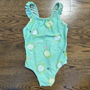 GAP Kids Swim One Piece in Mint Green with Yellow and Pink Accents